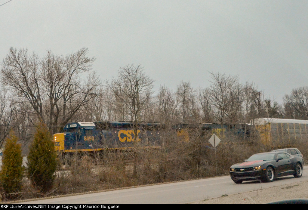 CSX SD40-2 and ES40DC leading a train